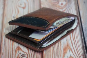 Decorative picture of a full brown wallet